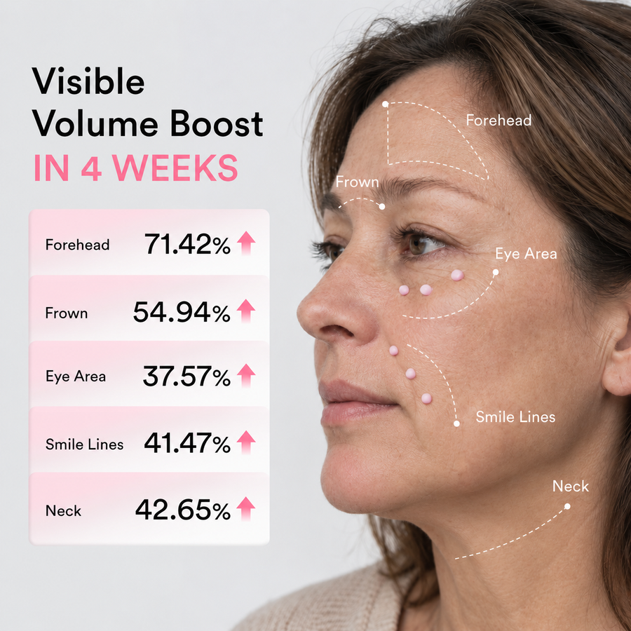 Sweeping the cream up toward the cheekbone